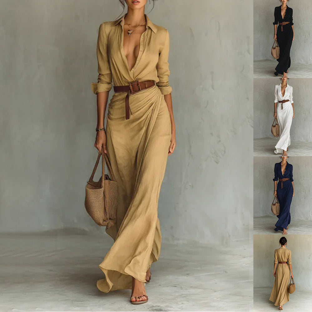 Robe Ceinturée Asymétrique
