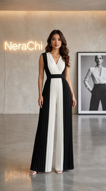 Combinaison Plissée Col V | NeraChi