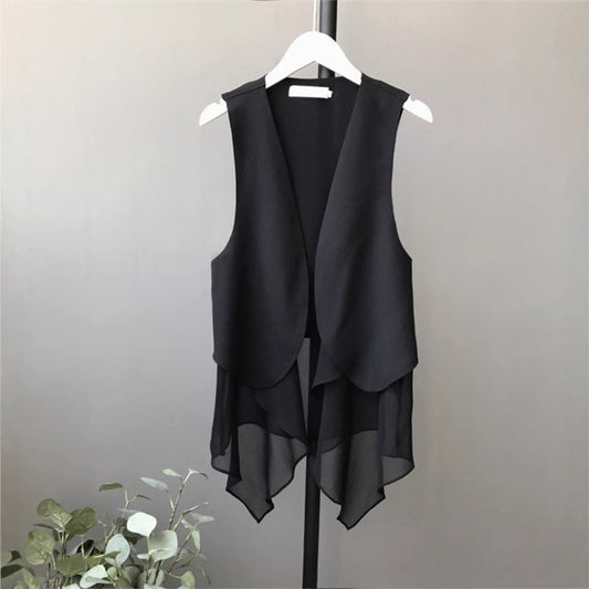 Gilet Chiffon Asymétrique