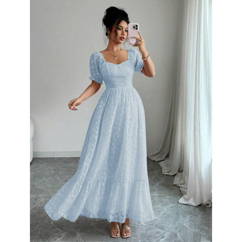 Robe Jacquard Ceinturée
