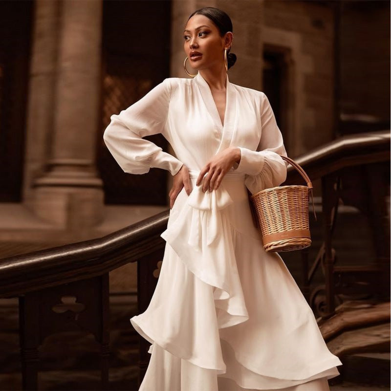 Robe Satin Volants
