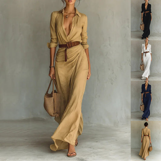Robe Ceinturée Asymétrique