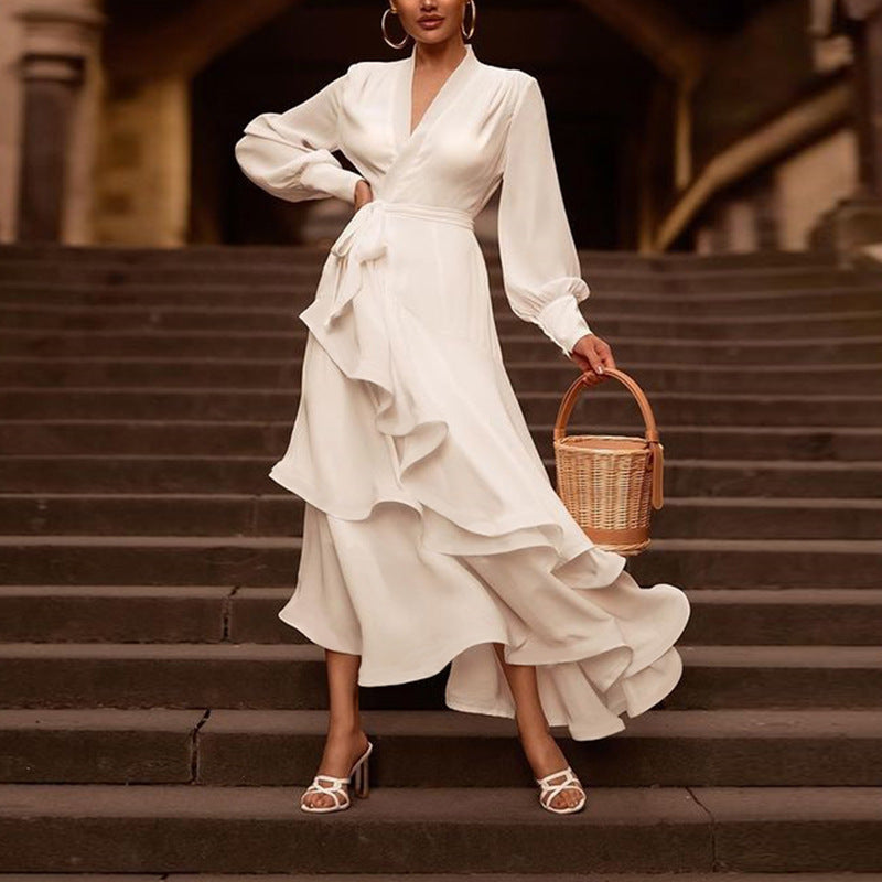 Robe Satin Volants