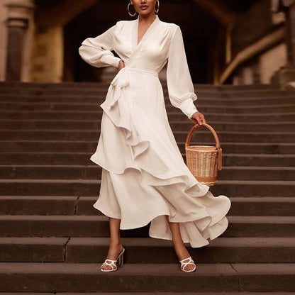 Robe Satin Volants