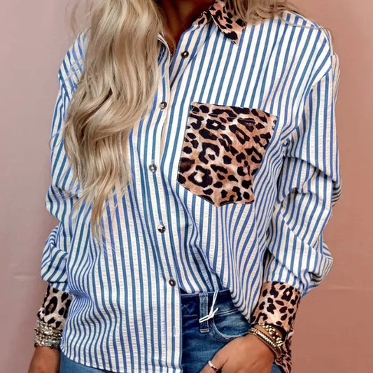 Chemise Léopard Rayée