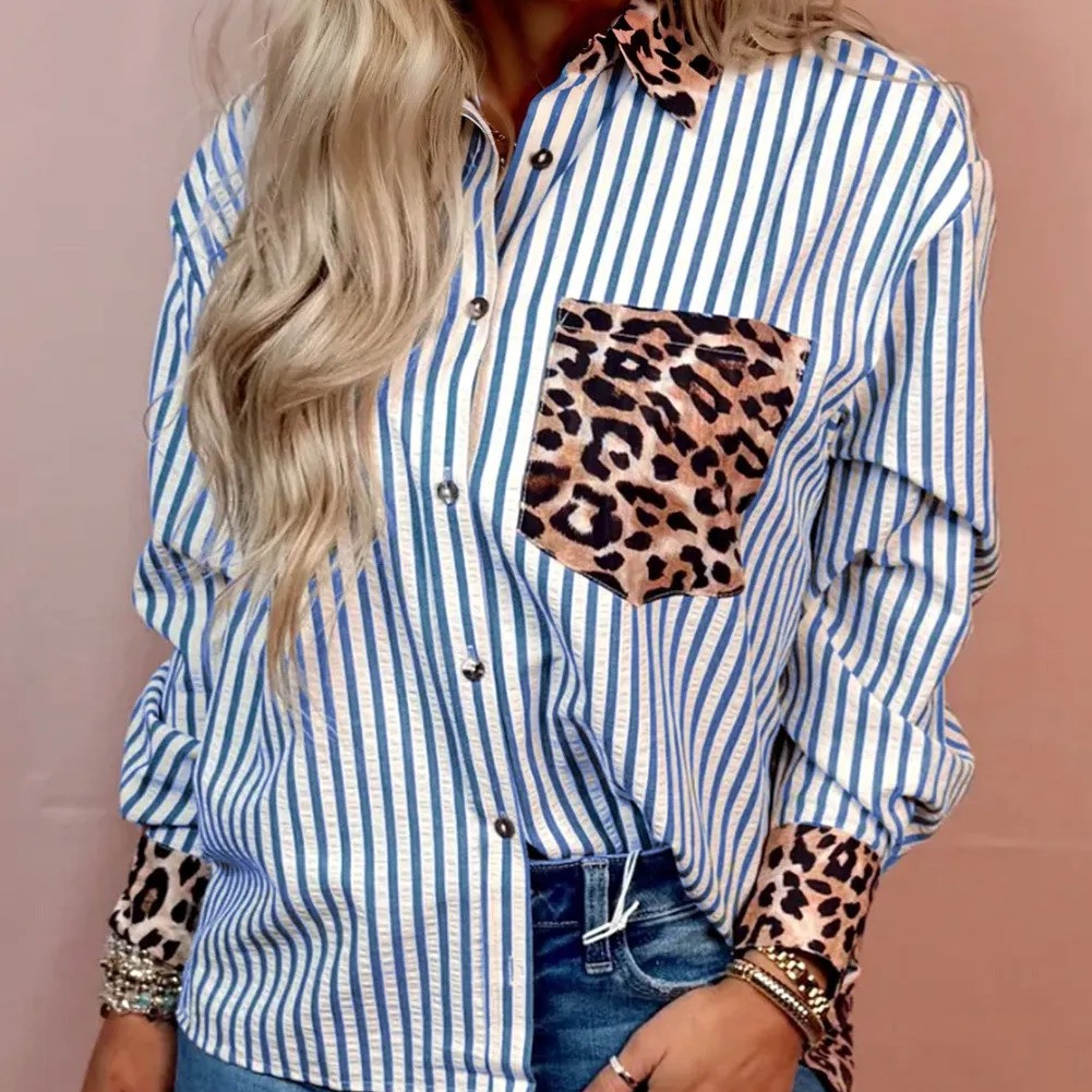 Chemise Léopard Rayée