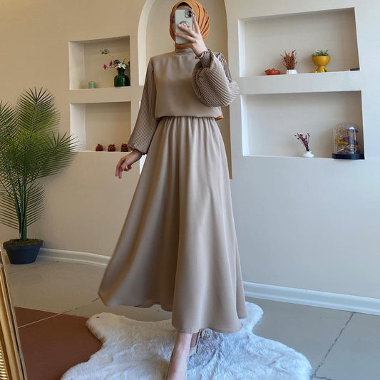Robe Plissée Lacée