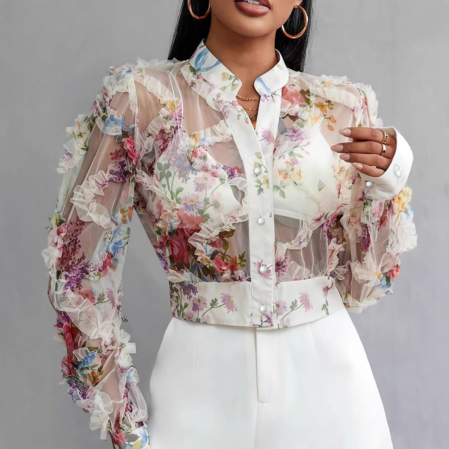 Blouse Dentelle Florale