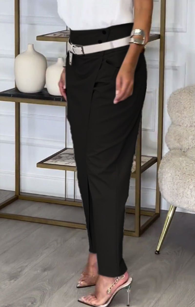 Pantalon Slim Asymétrique