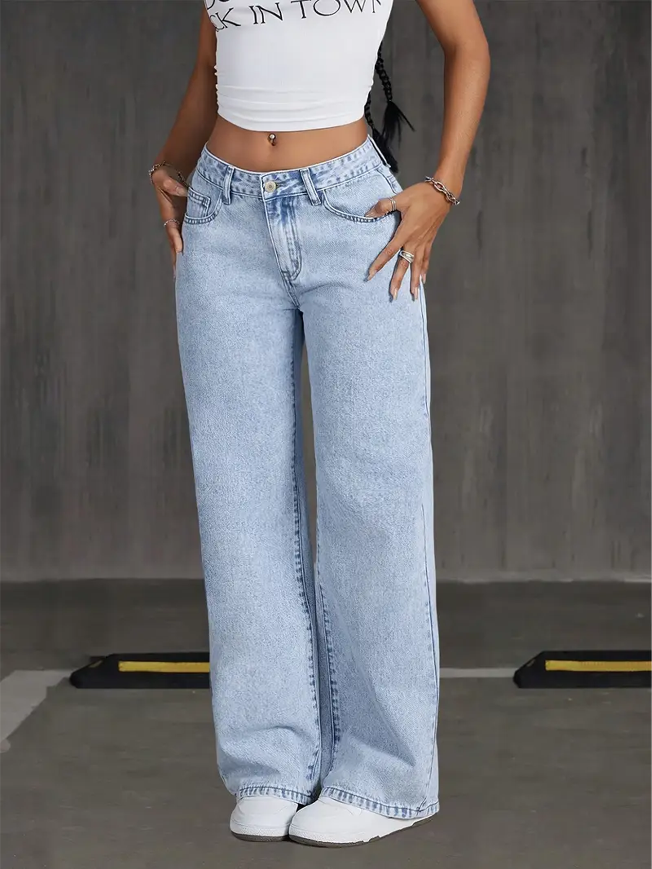Jean Large Taille Haute