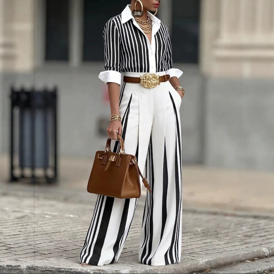 Ensemble Rayé Raffiné