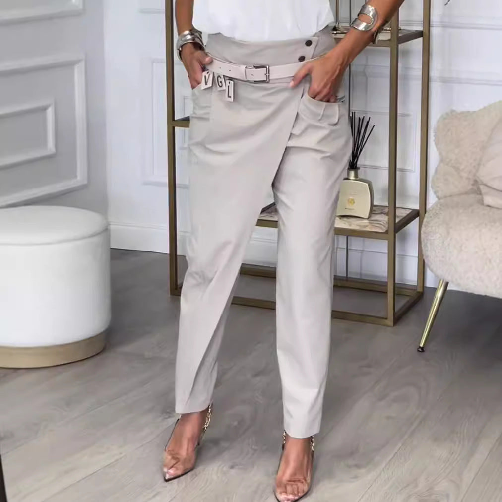 Pantalon Slim Asymétrique
