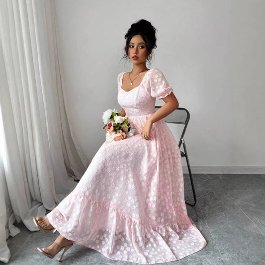 Robe Jacquard Ceinturée
